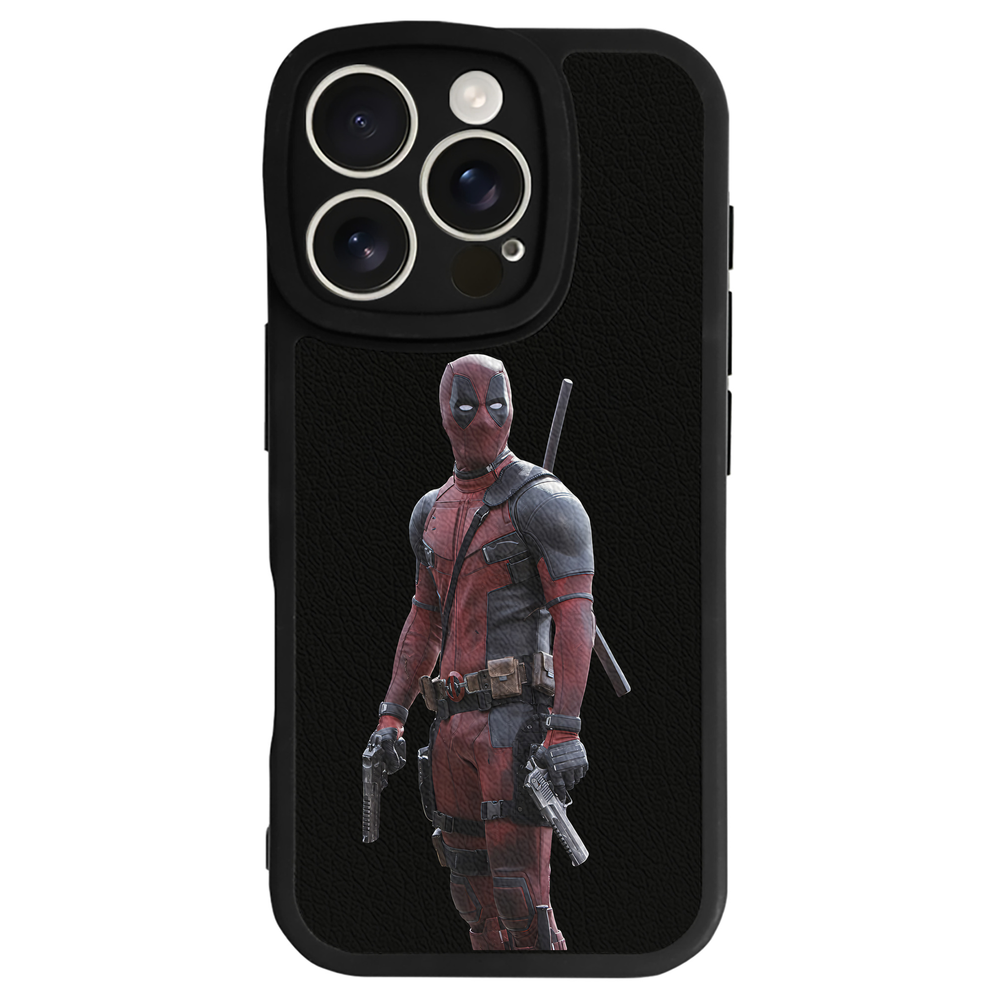 （画像用） Deadpool デッドプール 【iPhone 16シリーズ対応】シリコンスマホケース（レザー調） 材質：シリコン